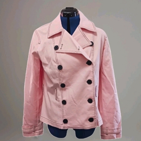 ralph lauren lauren jeans company Jackets & Blazers - Lauren Jeans Co Ralph Lauren Jacket Dbl Button Pink Denim Large No Belt